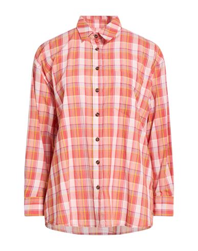 Des Petits Hauts Woman Shirt Coral Size 1 Cotton In Red