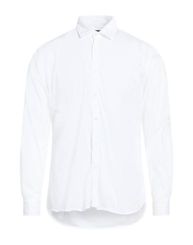 Messagerie Patrizio Piscaglia Man Shirt White Size 17 Cotton, Polyamide, Elastane
