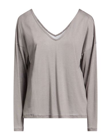 Majestic Filatures Woman T-shirt Grey Size 1 Lyocell, Silk In Gray
