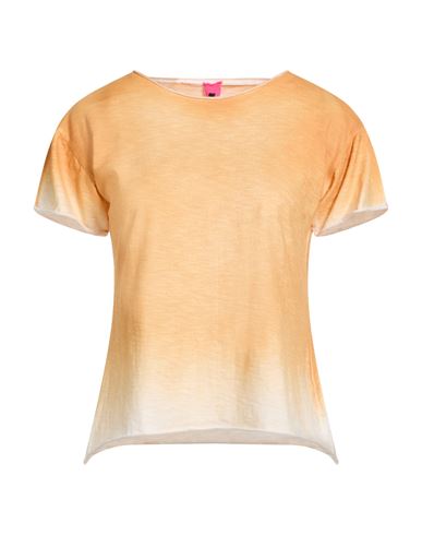 Alessandro Aste Woman T-shirt Mandarin Size S Cotton In Orange