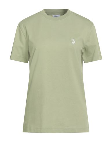 Burberry Woman T-shirt Sage Green Size S Cotton