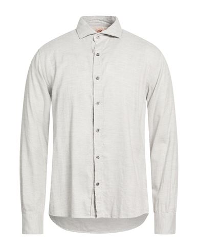 Fradi Man Shirt Grey Size 17 ½ Cotton, Lyocell In Metallic