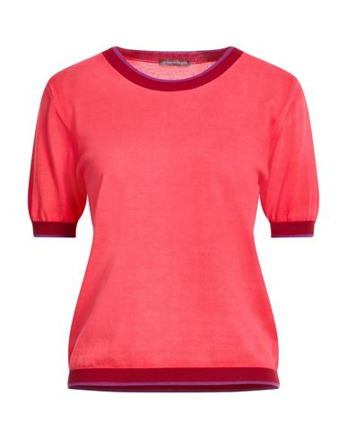 In Bed With You Woman Sweater Coral Size M Cotton, Viscose In Red