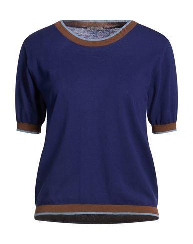 In Bed With You Woman Sweater Blue Size L Cotton, Viscose