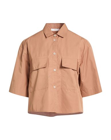 Fedeli Woman Shirt Camel Size 6 Cotton In Sand