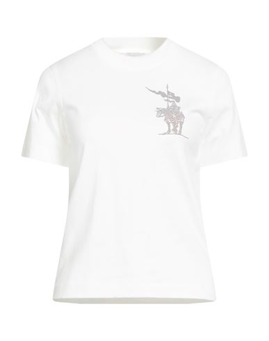 Burberry Woman T-shirt White Size S Cotton
