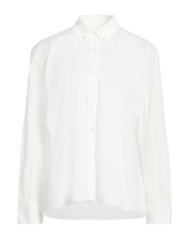 Crossley Woman Shirt Off White Size L Cotton, Elastane In Multi