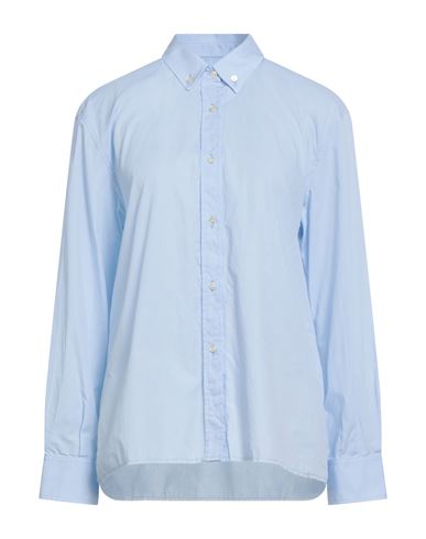 Crossley Woman Shirt Sky Blue Size M Cotton, Elastane In Blue