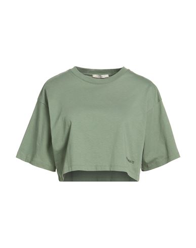 Hinnominate Woman T-shirt Sage Green Size M Cotton
