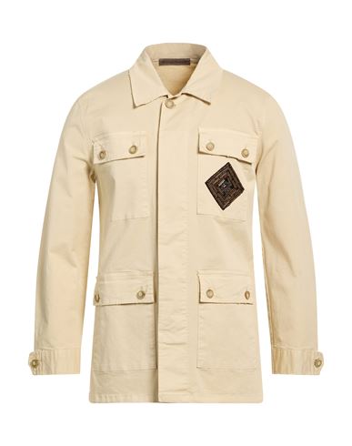 En Avance Man Jacket Beige Size 42 Cotton, Elastane In Neutral
