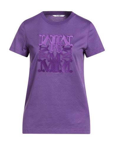 Max Mara Woman T-shirt Purple Size M Cotton