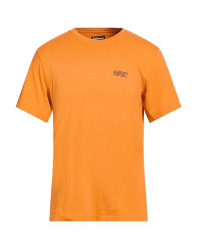 Barbour Man T-shirt Orange Size L Cotton