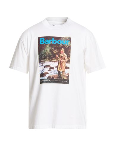Barbour Man T-shirt White Size 40 Cotton In Multi