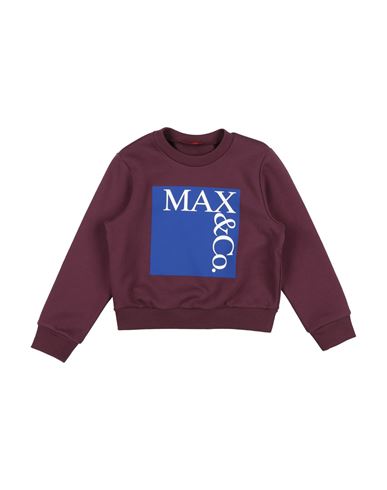 Max & Co Babies' . Toddler Girl Sweatshirt Plum Size 6 Cotton, Elastane In Purple