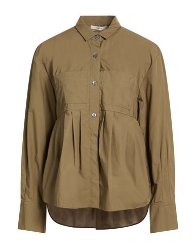 Odeeh Woman Shirt Military Green Size 8 Cotton
