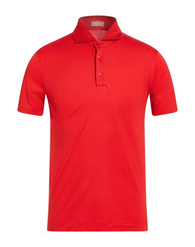 Cruciani Man Polo Shirt Red Size 42 Cotton, Elastane In Red