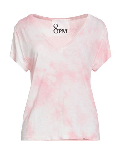 8pm Woman T-shirt Pink Size M Viscose, Linen