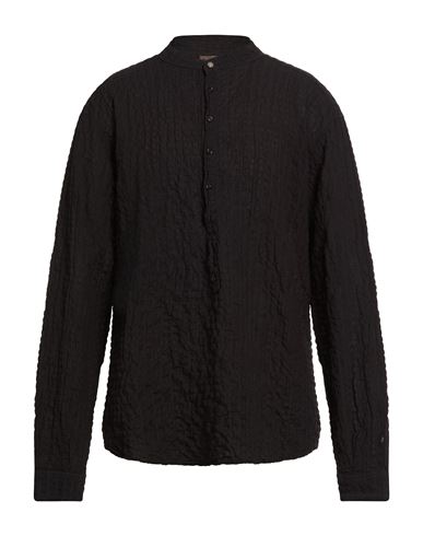 En Avance Man Shirt Black Size Xxl Cotton, Elastane