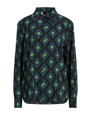 Pinko Woman Shirt Black Size 10 Polyester In Multi