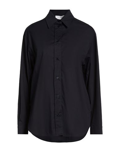 Daniele Fiesoli Collezione N_01 Woman Shirt Midnight Blue Size L Cotton, Elastane In Black
