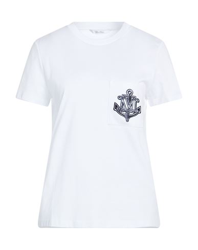 Max Mara Acacia Logo Pocket Jersey T-shirt In White