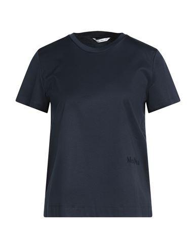 Max Mara Woman T-shirt Midnight Blue Size L Cotton