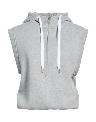 Oval Square Woman Sweatshirt Grey Size M/l Cotton, Polyester In Gray