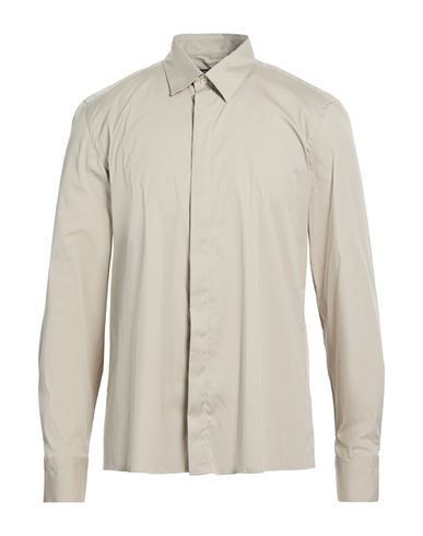 Low Brand Man Shirt Taupe Size 42 Cotton, Polyamide, Elastane In Gray