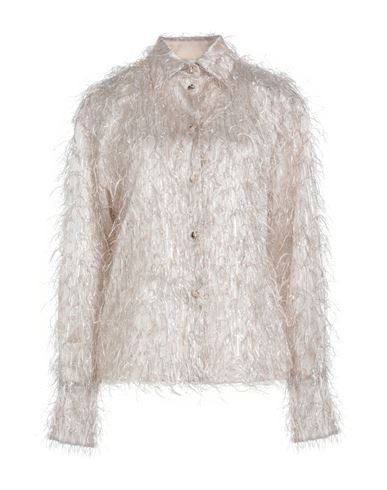 Genny Woman Shirt Beige Size 6 Polyester In Sand