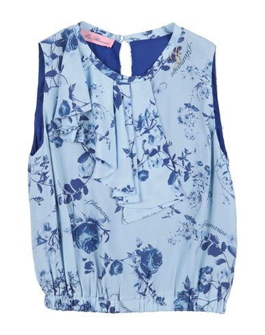 Miss Blumarine Babies'  Toddler Girl Top Azure Size 6 Viscose In Blue