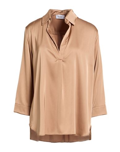 Hopper Woman Top Light Brown Size 8 Polyester, Elastane