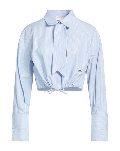 Genny Woman Shirt Sky Blue Size 2 Cotton, Polyamide, Polyester