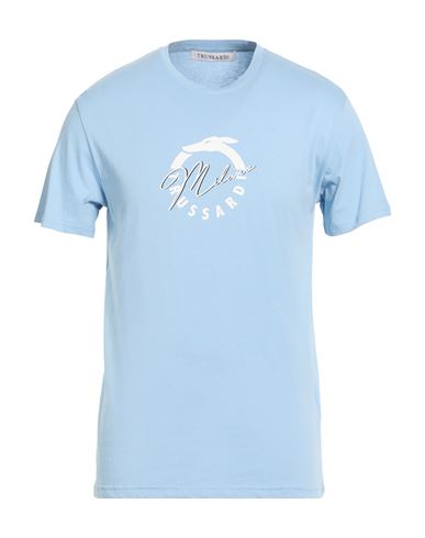 Trussardi Man T-shirt Sky Blue Size Xl Cotton