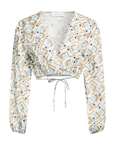 Skills & Genes Woman Shirt Ivory Size 6 Linen In Multi