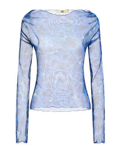 Knwls Woman Top Blue Size L Polyester, Elastane