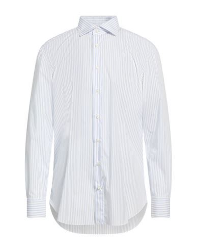 Cesare Attolini Man Shirt Sky Blue Size 17 Cotton