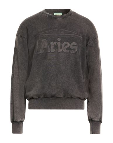 Aries Man Sweatshirt Charcoal Size L Cotton In Gray