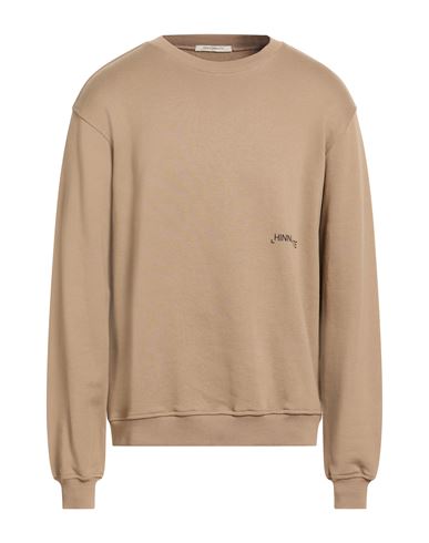 Hinnominate Man Sweatshirt Taupe Size L Cotton, Elastane In Gray