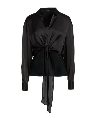 Hanita Woman Shirt Black Size L Polyester, Elastane