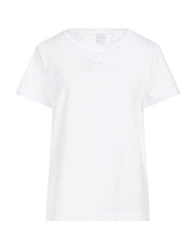 Pinko Denim Woman T-shirt White Size S Cotton