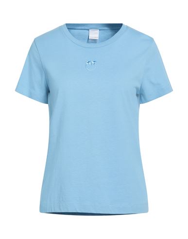 Pinko Denim Woman T-shirt Light Blue Size M Cotton