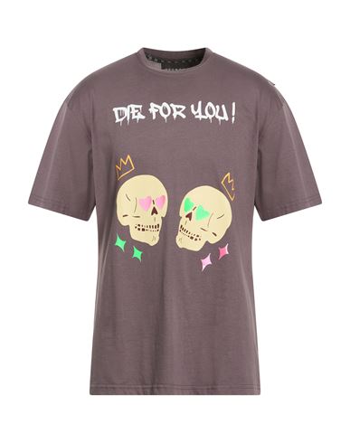 Asensyo Man T-shirt Grey Size Xxl Cotton In Gray