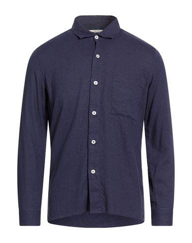 Messagerie Man Shirt Blue Size 16 Linen, Viscose