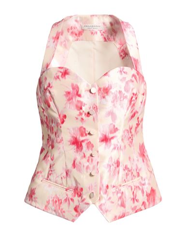 Philosophy Di Lorenzo Serafini Woman Tailored Vest Fuchsia Size 8 Polyester In Pink
