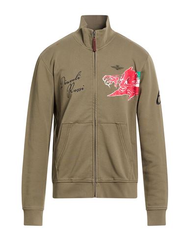 Aeronautica Militare Man Sweatshirt Military Green Size Xxl Cotton