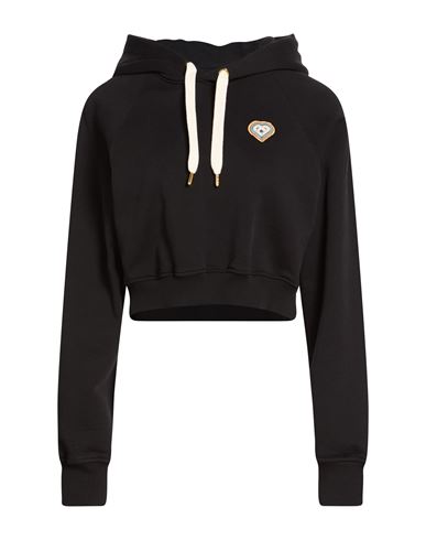 Casablanca Woman Sweatshirt Black Size S Organic Cotton