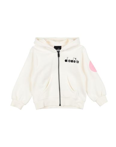 Diadora Babies'  Toddler Girl Sweatshirt Ivory Size 6 Cotton In White