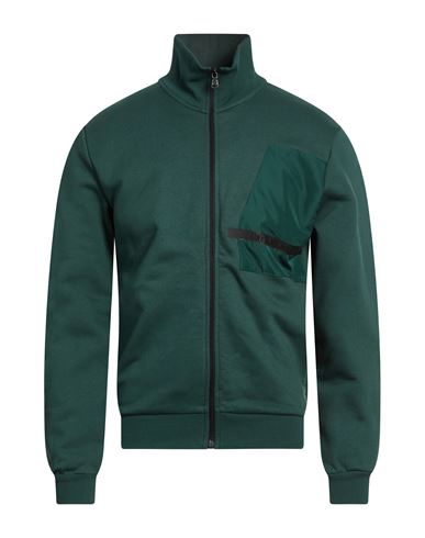 Colmar Man Sweatshirt Dark Green Size L Cotton, Polyester In Green