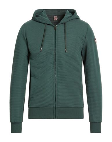 Colmar Man Sweatshirt Dark Green Size L Cotton, Polyester, Elastane In Green