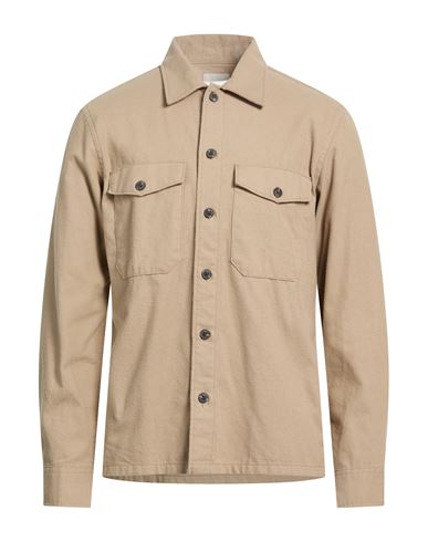 Jack & Jones Man Shirt Sand Size Xxl Cotton, Polyester In Neutral